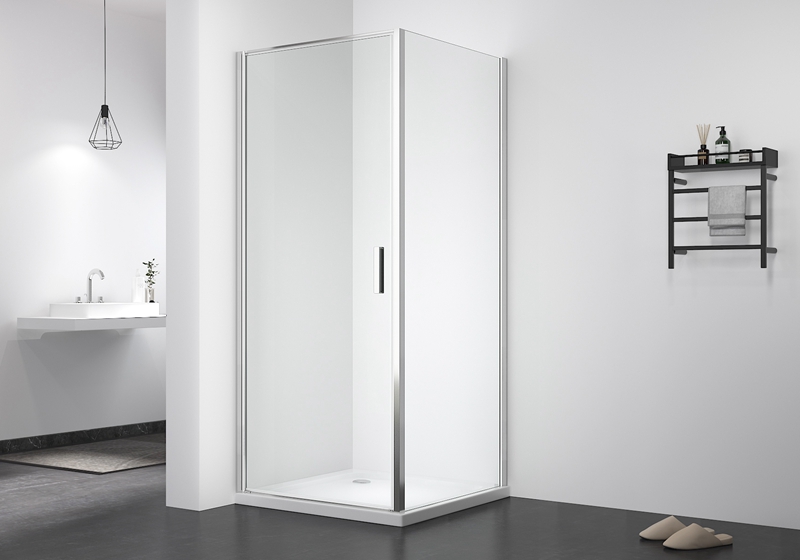 PV 1901 Pivot carré d'angle en verre 6 mm plus cabine de douche