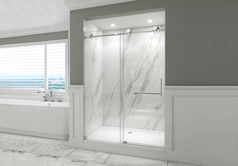 EX-820 10MM 60x76 pouces Porte de douche coulissante pour hôtel